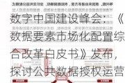 数字中国建设峰会：《数据要素市场化配置综合改革白皮书》发布，探讨公共数据授权运营