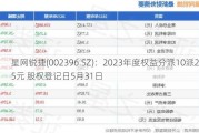 星网锐捷(002396.SZ)：2023年度权益分派10派2.5元 股权登记日5月31日