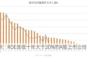 刘晨明：ROE连续十年大于20%的A股上市公司只有20家