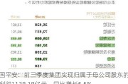 中国平安：前三季度集团实现归属于母公司股东的营运利润1138.18亿元，同比增长5.5%