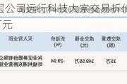 新三板基础层公司远行科技大宗交易折价16.67%，成交金额300万元