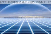 阿特斯太阳能盘中异动 股价大跌5.10%报11.17美元