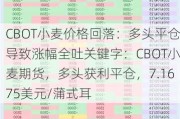 CBOT小麦价格回落：多头平仓导致涨幅全吐关键字：CBOT小麦期货，多头获利平仓，7.1675美元/蒲式耳