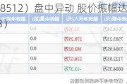 慧智微-U（688512）盘中异动 股价振幅达8.38%  上涨7.29%（06-13）