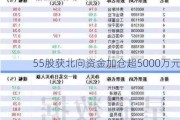 55股获北向资金加仓超5000万元