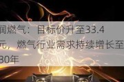 华润燃气：目标价升至33.4港元，燃气行业需求持续增长至2030年