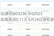 移远通信(603236.SH)2023年拟每股派0.11元 6月24日除权除息