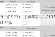 浩丰科技(300419.SZ)：上半年净利润410.86万元，同比下降54.62%