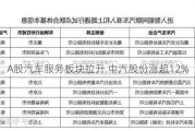 A股汽车服务板块拉升 中汽股份涨超12%