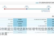 新三板创新层公司中达新材新增专利信息授权：“钢管筛选装置”