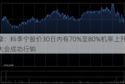 大摩：料李宁股价30日内有70%至80%机率上升 科技大会成功行销