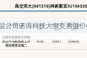 新三板创新层公司诺得科技大宗交易溢价4%，成交金额156万元