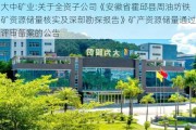 大中矿业:关于全资子公司《安徽省霍邱县周油坊铁矿资源储量核实及深部勘探报告》矿产资源储量通过评审备案的公告