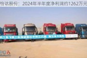 怡达股份：2024年半年度净利润约1262万元