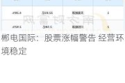 郴电国际：股票涨幅警告 经营环境稳定