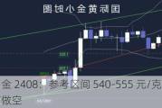 沪金 2408：参考区间 540-555 元/克，逢高做空