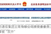 中国移动通信集团云南有限公司原党委委员、副总经理吴志锋被“***”