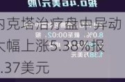 内克塔治疗盘中异动 大幅上涨5.38%报1.37美元