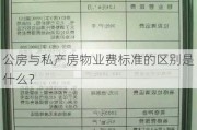 公房与私产房物业费标准的区别是什么？