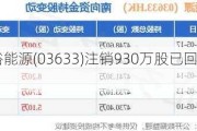 中裕能源(03633)注销930万股已回购股份