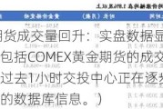 COMEX黄金期货成交量回升：实盘数据显示反弹目标（文章内容包括COMEX黄金期货的成交量情况，实盘数据显示过去1小时交投中心正在逐步上移，并提供了具体参考的数据库信息。）