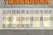 如何理解黄金回收市场的价值？这些价值因素如何影响回收策略？