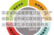 国家金融监督管理总局：财产保险公司开展互联网财产保险业务应建立全流程服务体系