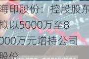 海印股份：控股股东拟以5000万至8000万元增持公司股份