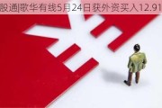 沪深股通|歌华有线5月24日获外资买入12.91万股