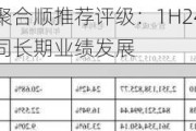 民生证券给予聚合顺推荐评级：1H24归母净利润高增长，看好公司长期业绩发展