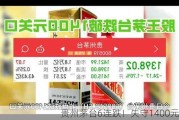 贵州茅台6连跌！失守1400元关口