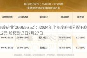 金岭矿业(000655.SZ)：2024年半年度利润分配10派0.2元 股权登记日9月27日