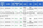 中马传动高级管理人员齐子坤减持5000股，减持金额6.65万元