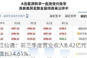 浙江仙通：前三季度营业收入8.42亿元，同比增长14.61%