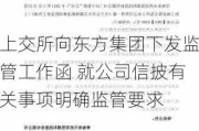 上交所向东方集团下发监管工作函 就公司信披有关事项明确监管要求