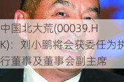 中国北大荒(00039.HK)：刘小鹏将会获委任为执行董事及董事会副主席