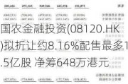 国农金融投资(08120.HK)拟折让约8.16%配售最多1.5亿股 净筹648万港元