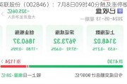 英联股份（002846）：7月8日09时40分触及涨停板