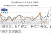 兰格钢铁：5 月成本上升毛利分化，6 月盈利难言乐观