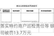 因未有效落实特约商户巡检责任等 银盛支付内蒙古分公司被罚13.7万元