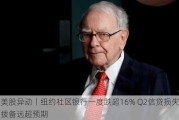 美股异动丨纽约社区银行一度跌超16% Q2信贷损失拨备远超预期