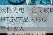 沃格光电：公司玻璃基TGV产品未形成营业收入