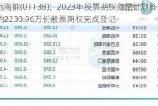 中远海能(01138)：2023年股票期权激励计划首次授予的2230.96万份股票期权完成登记