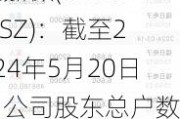 景嘉微(300474.SZ)：截至2024年5月20日，公司股东总户数为78433户