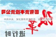 中共中央：深化国有资本投资、运营公司改革