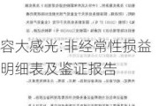 容大感光:非经常性损益明细表及鉴证报告