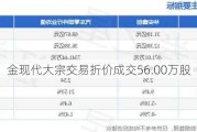 金现代大宗交易折价成交56.00万股