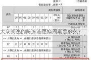 大众朗逸的防冻液更换周期是多久？