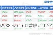 鹏鼎控股(002938.SZ)：6月营收21.17亿元，同比增长24.11%