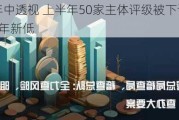 产业债年中*** 上半年50家主体评级被下调，违约率刷近5年新低